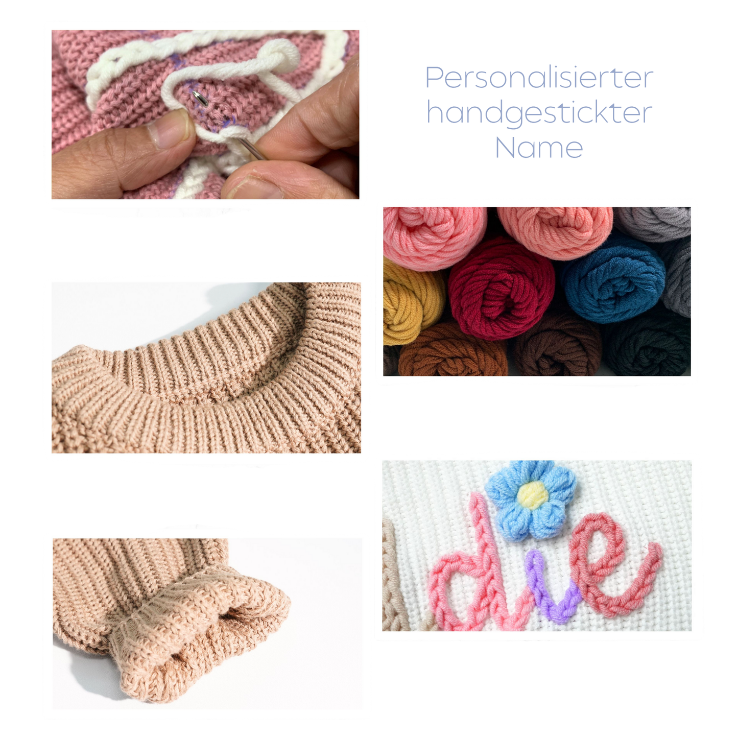Personalisierter Kinderpullover mit Name · 100 % Baumwolle