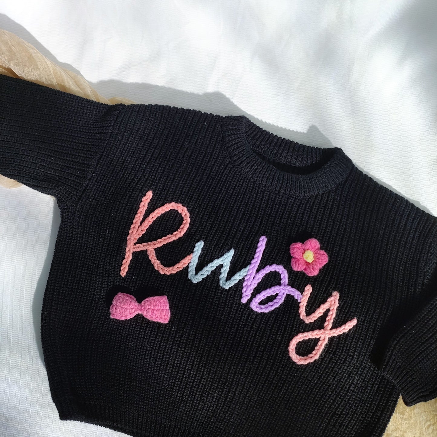 Personalisierter Kinderpullover mit Name · 100 % Baumwolle