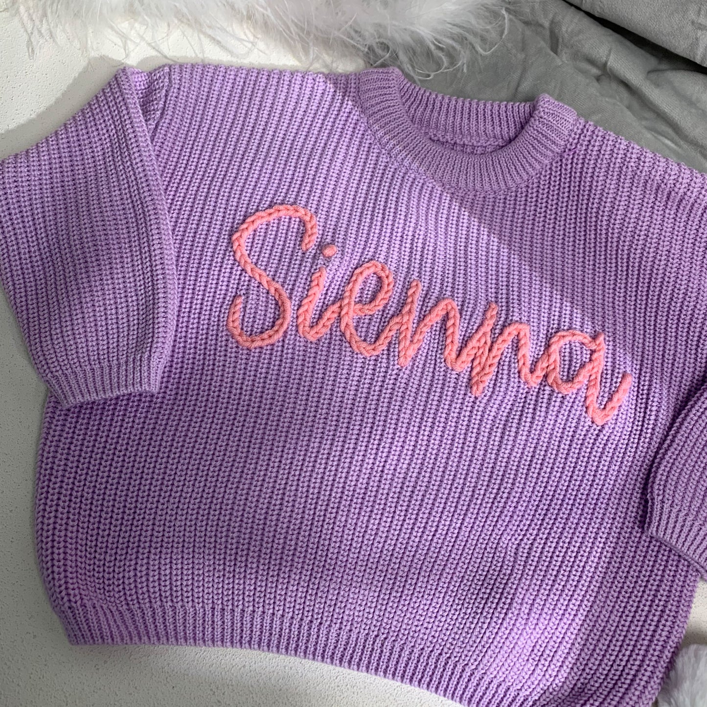 Personalisierter Kinderpullover mit Name · 100 % Baumwolle