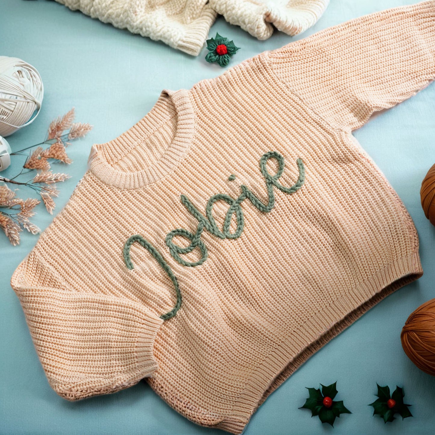 Personalisierter Kinderpullover mit Name · 100 % Baumwolle